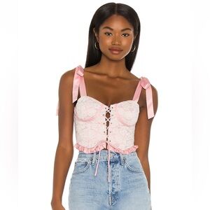 Pink Lacy Corset Top